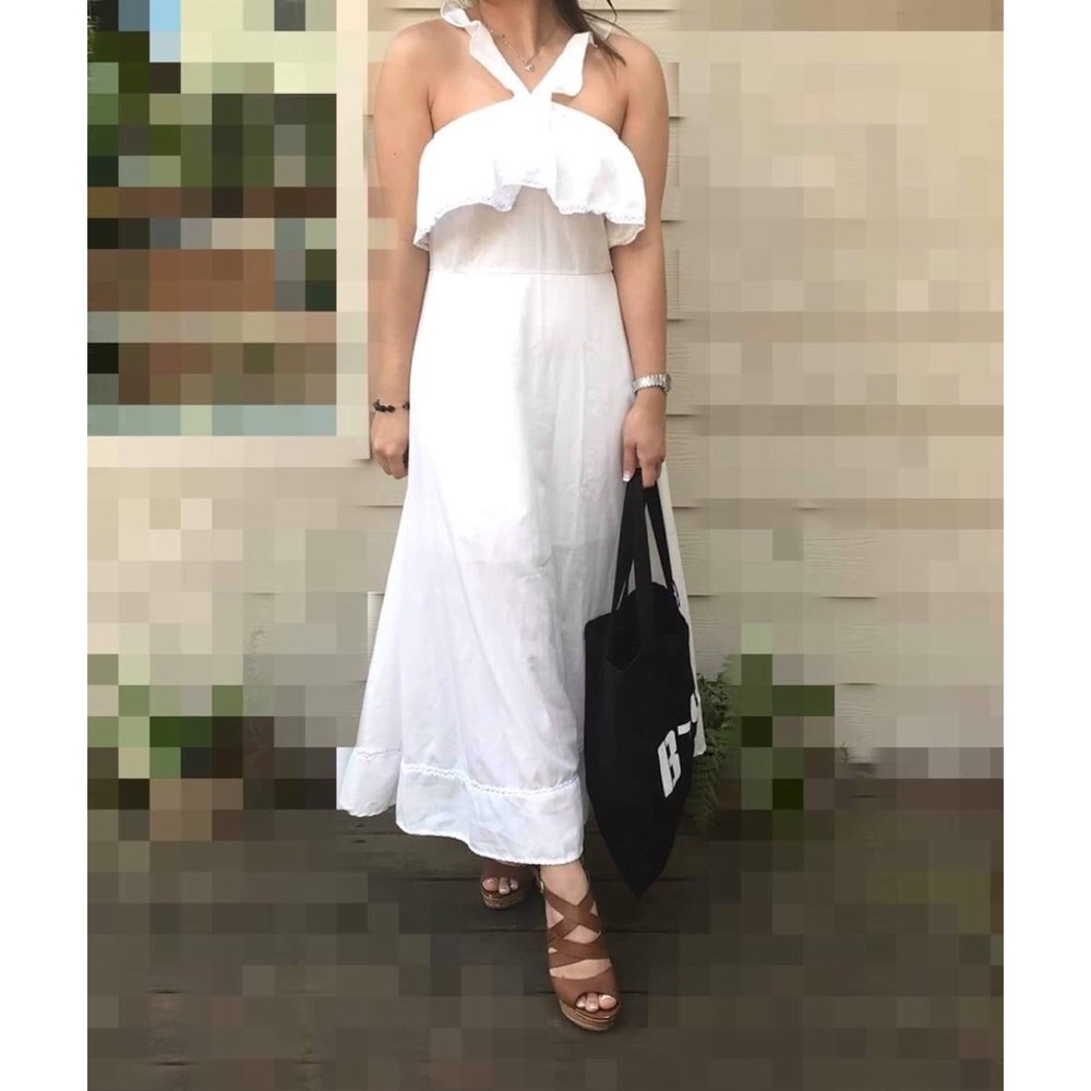 White cotton maxi dress